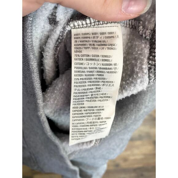 Y2K Hollister Heather Gray Soft & Thick Branded Logo Letter Hoodie S - Picture 9 of 10